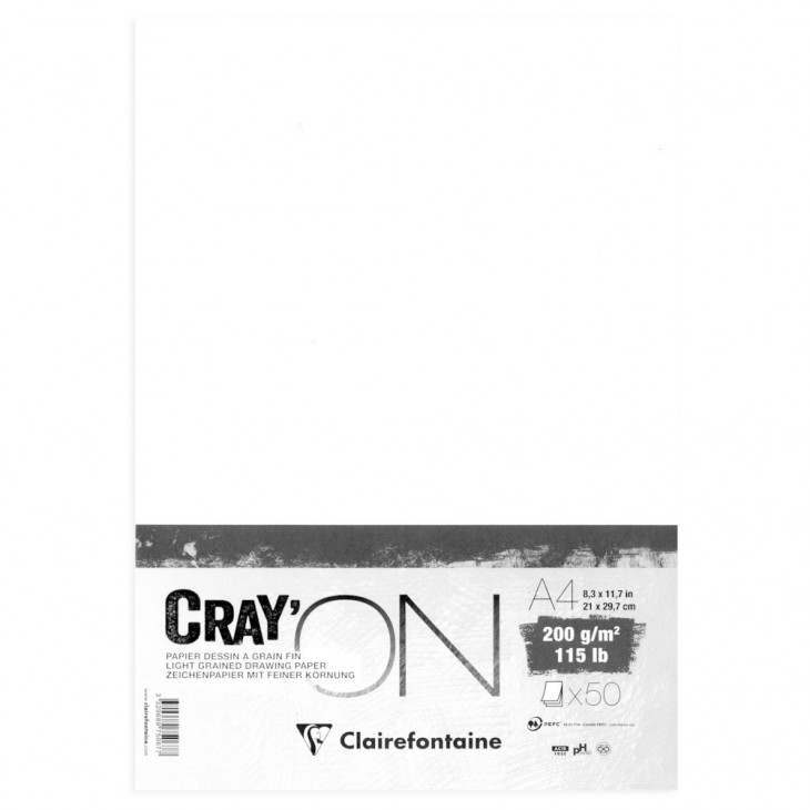 Clairefontaine CrayON Sheets 200g, A4.