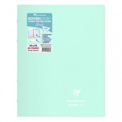 Cahier piqué Koverbook Blush 17x22 cm 48 pages grands carreaux couverture polypropylène opaque bicolore._1