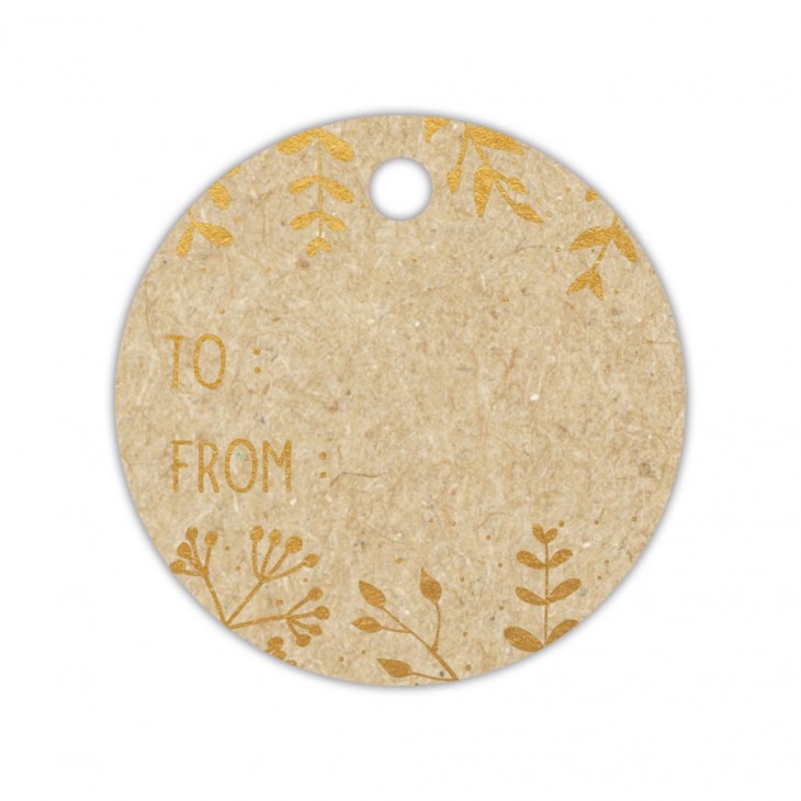 Kraft gift tags, rounds.