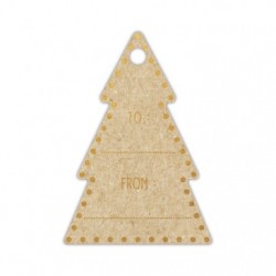 Kraft gift tags, Christmas trees.
