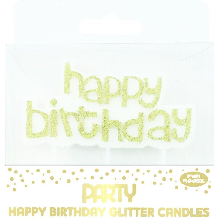 Bougies métalliques Happy Birthday