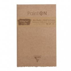 PaintON assorti bloc collé bords frangés 13,9x21,5cm 50F 250g._1