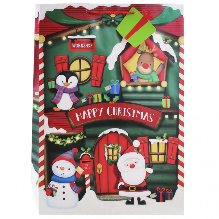 Chalet du Père Noël, sac XL GS 33x15x45,5 cm.