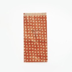 Sachet de 50 pochettes kraft, 15x31+6cm - Rouge