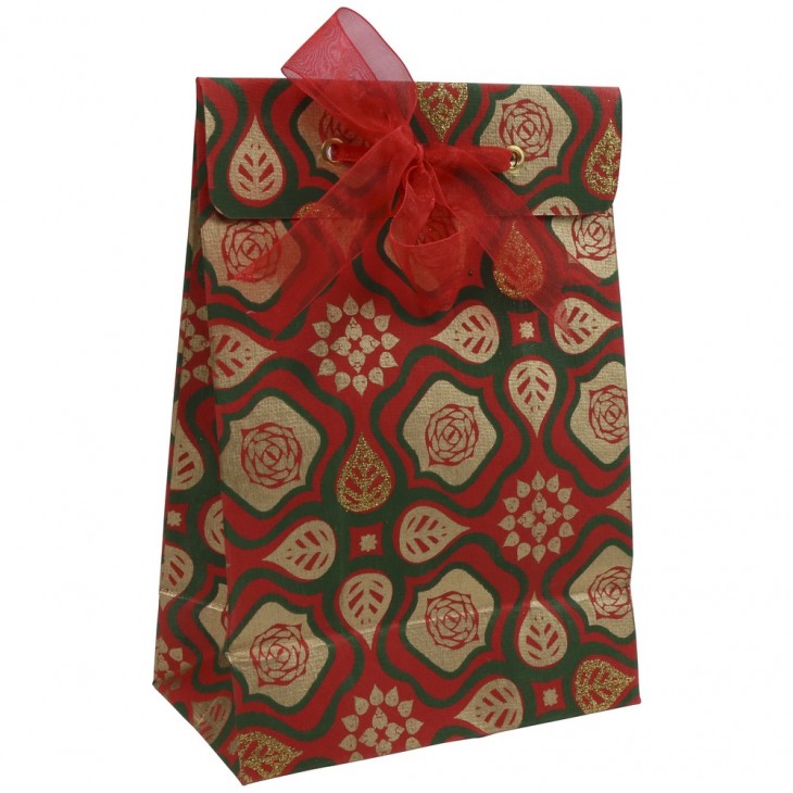 Clairefontaine MANALI, gift bag, 21x15x8cm. Leaf design.