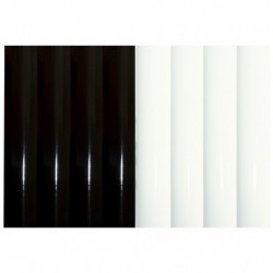 Rouleau Glossy 2x0,70m en pres de 30 rlx noir et blanc ass.