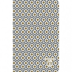 Neo Deco carnet piqûre textile 11x17cm 96 pages ligné motifs assortis papier ivoire 90g._1