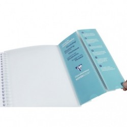Koverbook carnet de vocabulaire reliure intégrale 11x17cm 100 pages ligné + marge centrale couverture polypropylène Incolore._1