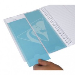 Koverbook carnet de vocabulaire reliure intégrale 11x17cm 100 pages ligné + marge centrale couverture polypropylène Incolore._1