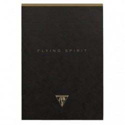 Bloc entoilé en-tête Flying Spirit Black A5 140 pages détachables ligné motifs assortis papier ivoire 90g._1