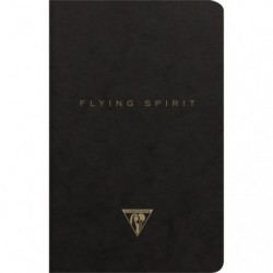 Flying Spirit Black piqûre textile 11x17cm 96 pages ligné motifs assortis papier ivoire 90g._1