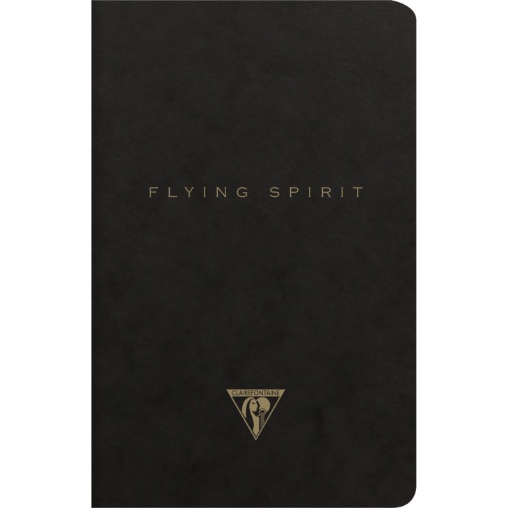 Flying Spirit Black piqûre textile 11x17cm 96 pages ligné motifs assortis papier ivoire 90g.