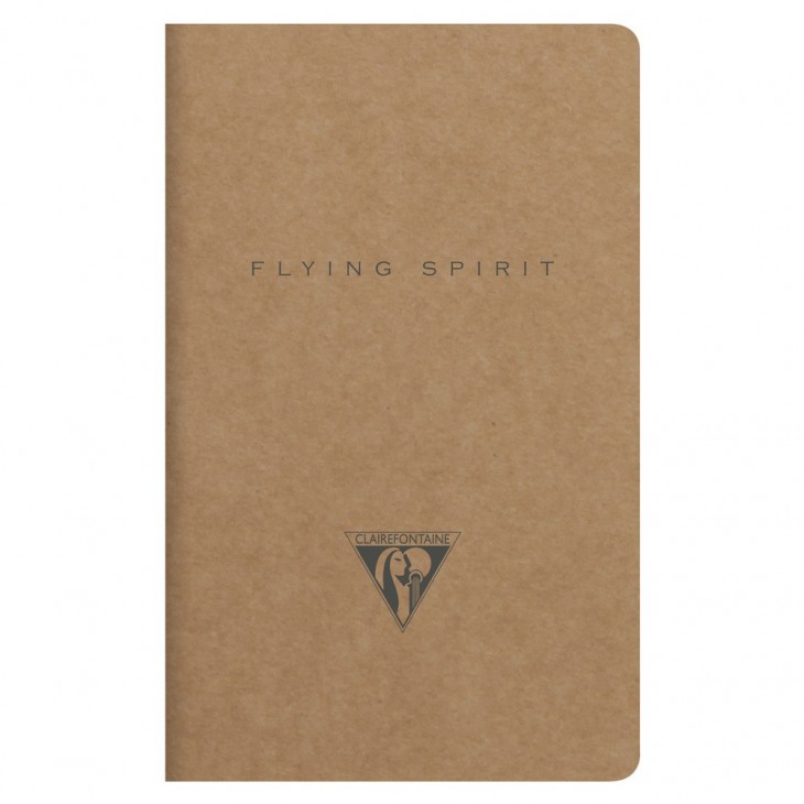 Flying Spirit Kraft piqûre textile 7,5x12cm 48 pages ligné motifs assortis papier ivoire 90g.