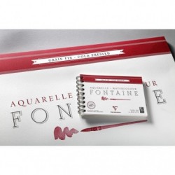Fontaine 100% cotton watercolour pad glued on 4 sides cold pressed 300g 25 sheets 30x40cm._1
