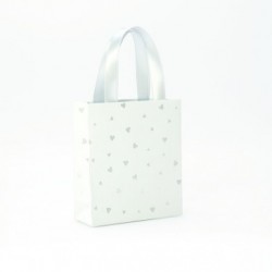 Prem. Blanc, sac pt 12x4,5x13,5cm Coeur.