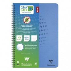 Cahier reliure intégrale CleanSafe A4 120 pages détachables petits carreaux couverture antimicrobienne._1