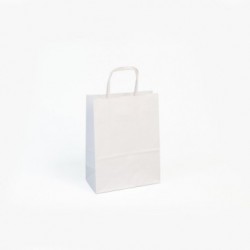 Paquet de 25 sacs kraft lisse 110g, 16x8x21cm, Blanc._1