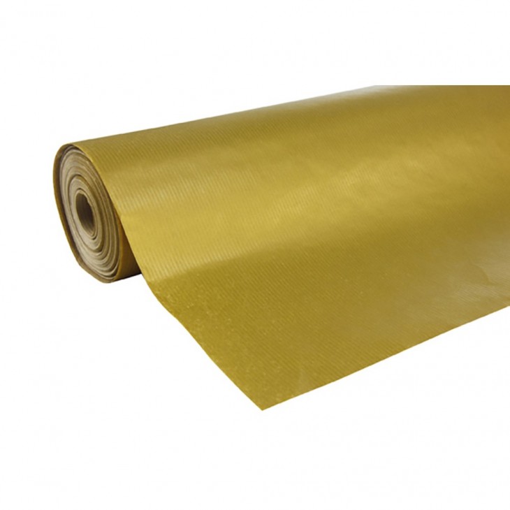 One colour roll of lined kraft paper 250x0,7m.
