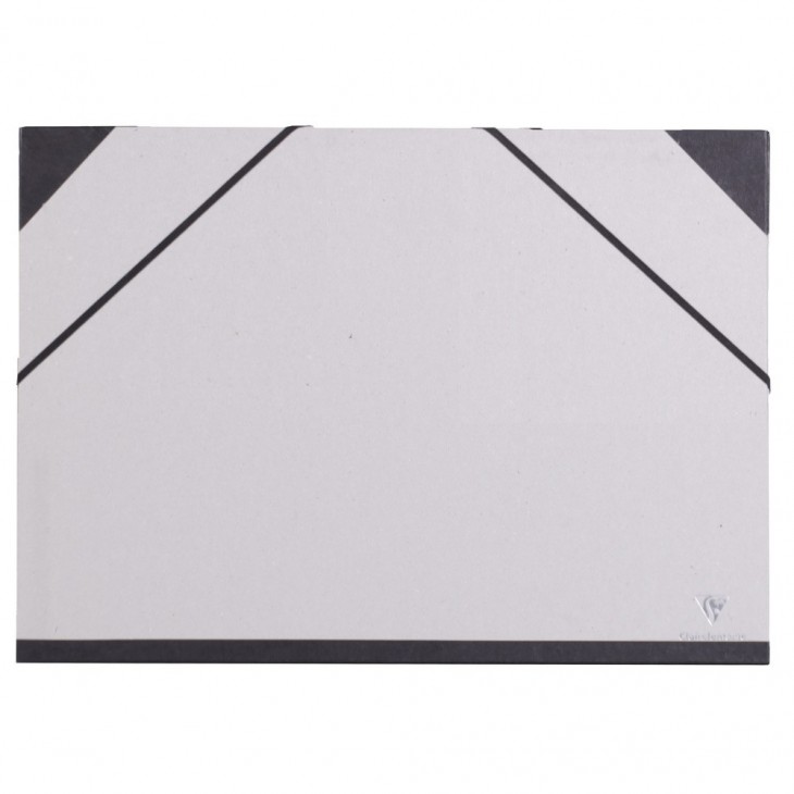Clairefontaine Art Folder with Elastic, 32x45cm, Brute Grey, 1 Pack of 10.