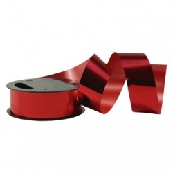ROLL OF 500M LONG RED SATIN CURLING RIBBON 7MM WIDE 