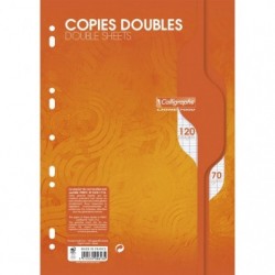 Clairefontaine Punched Double Sheets, 7000 Ligne, A4, 60 Sheets, Seyes, 70g._1