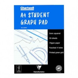 Clairefontaine Chartwell Student Graph Pad 5mm Squared (A4)._1