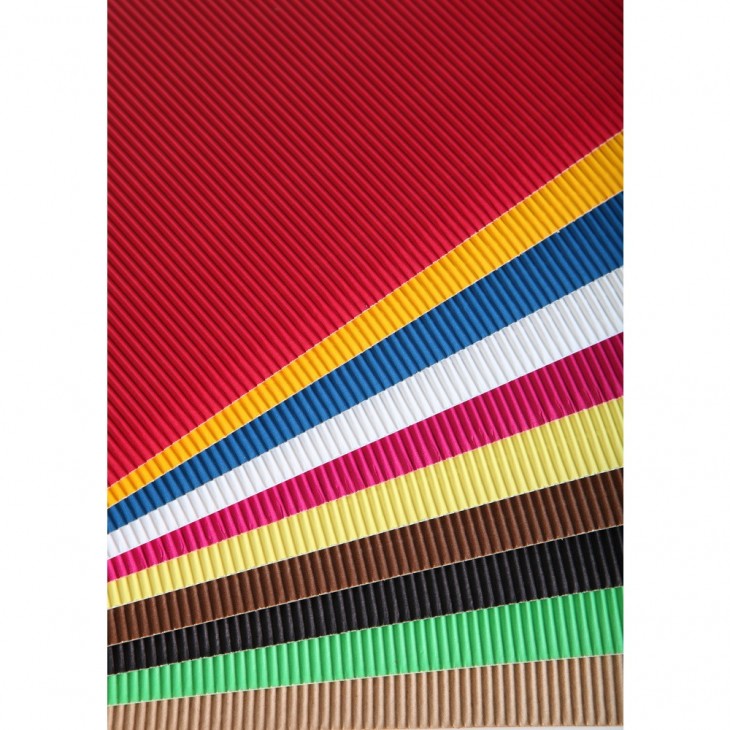 Clairefontaine Medium Corrugated Card, 50x35, 300g, Assorted.