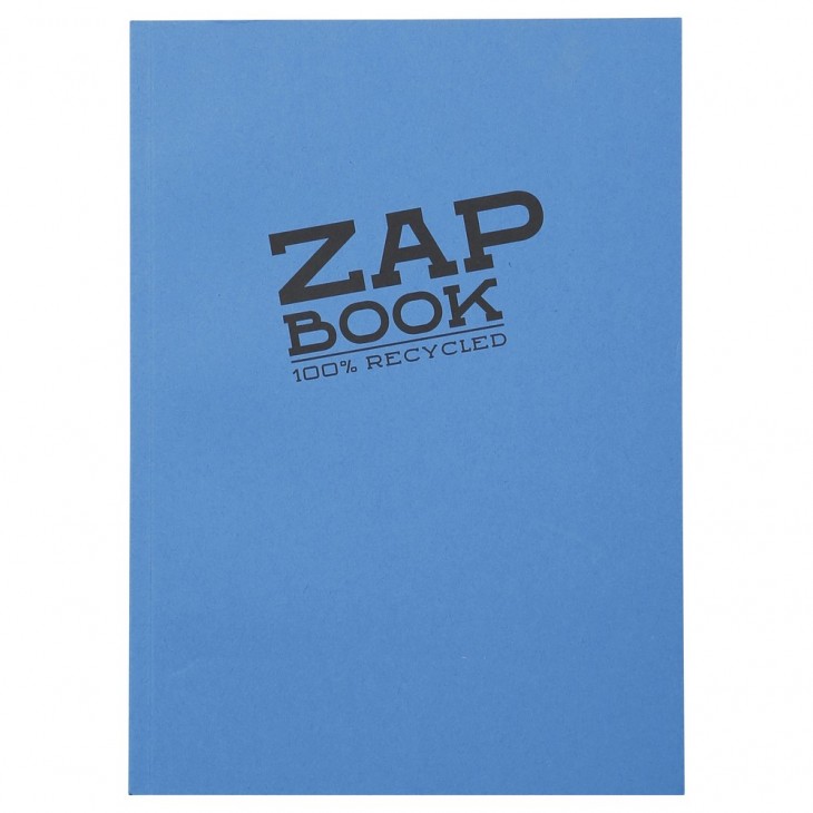 Zap Book glued recycled sketch 80g pad 21x29,7cm plain.