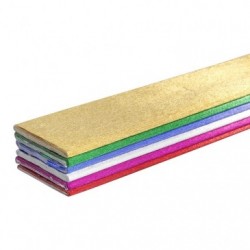 Clairefontaine Metallic Crepe Paper, 6 Shts, 2,50x0, 50m, Assorted.