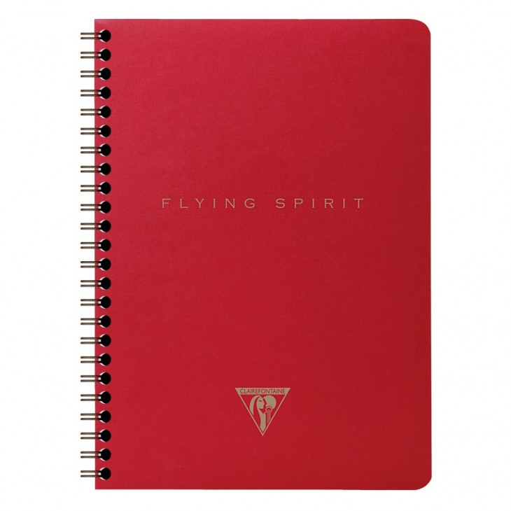 Flying Spirit Red carnet reliure intégrale à poches 14,8x21cm 120p détach. ligné motifs assortis papier ivoire 90g.