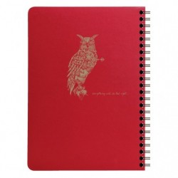 Flying Spirit Red carnet reliure intégrale à poches 14,8x21cm 120p détach. ligné motifs assortis papier ivoire 90g._1