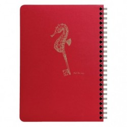 Flying Spirit Red carnet reliure intégrale à poches 14,8x21cm 120p détach. ligné motifs assortis papier ivoire 90g._1