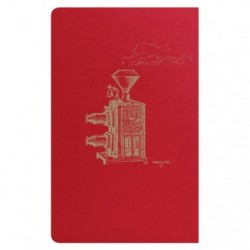 Flying Spirit Red carnet piqûre textile 7,5x12cm 48p ligné motifs assortis papier ivoire 90g._1