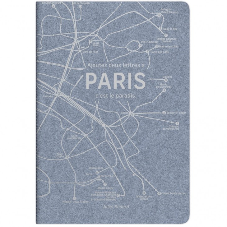 Jeans métro, Cahier piqué cousu fil A4 - 21 x 29,7 cm, 96 pages, ligné + marge, ass.