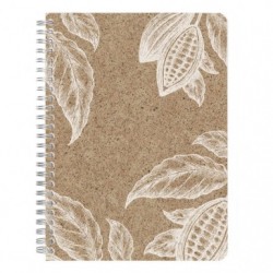 Cocoa motif, Carnet reliure intégrale A5 - 14,8 x 21 cm, 148 pages, Ligné, ass.