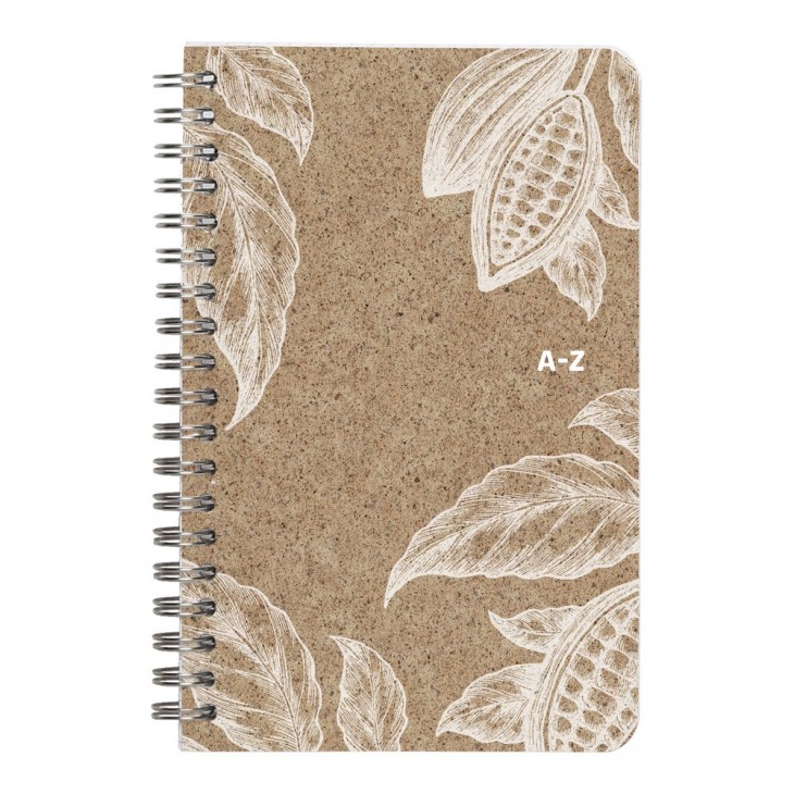 Cocoa motif, Carnet répertoire reliure intégrale 11 x 17 cm 100 pag