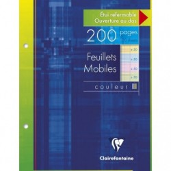 Clairefontaine Single Coloured Sheets, 170x220, Seyes ruling, 100 pages ,Assorted Colours._1