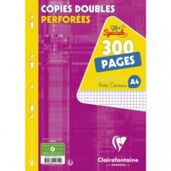 Copies Doubles 90gr A4 Séyès Perf. 100 pages CLAIREFONTAINE