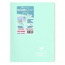 Cahier reliure intégrale enveloppante Koverbook Blush A4 160 pages grands carreaux couverture polypropylène opaque bicolore._1