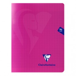 Cahier polypropylène 90g 96 pages seyes A4 - rose
