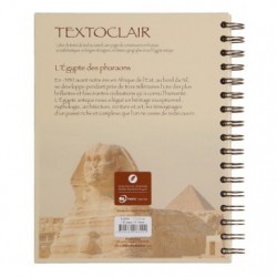 Cahier de textes Textoclair Egypte reliure intégrale 17x22cm 182 pages grands carreaux._1