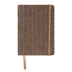Egypte, Carnet brochure souple, simili cuir embossé, A6 - 10,5 x 14,8 cm, 144 pages unies.