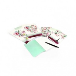 Clairefontaine Blooming Stapled Notebook, A4 - 21x29,7cm, 48 Sheets, Lined and Margin, Assorted, 1 Pack of 10._1
