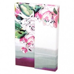 Clairefontaine Blooming Hard Cover Notebook, 11x15,5cm, 80 Sheets, Plain, Magnetic Closure, Assorted, 1 Pack of 4._1
