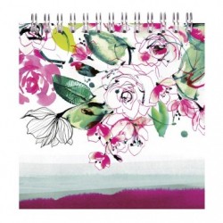 Clairefontaine Blooming Wirebound Notebook, 12x12cm, 50 Sheets, Plain, Assorted, 1 Pack of 6._1