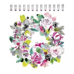 Clairefontaine Blooming Wirebound Notebook, 12x12cm, 50 Sheets, Plain, Assorted, 1 Pack of 6._1