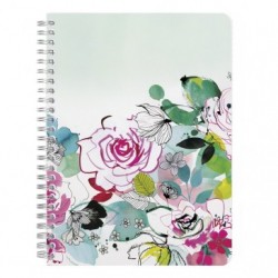 Blooming Wirebound Notebook, A5 - 14,8x21cm, 74 Sheets, Lined, Assorted, 1 Pack of 4._1