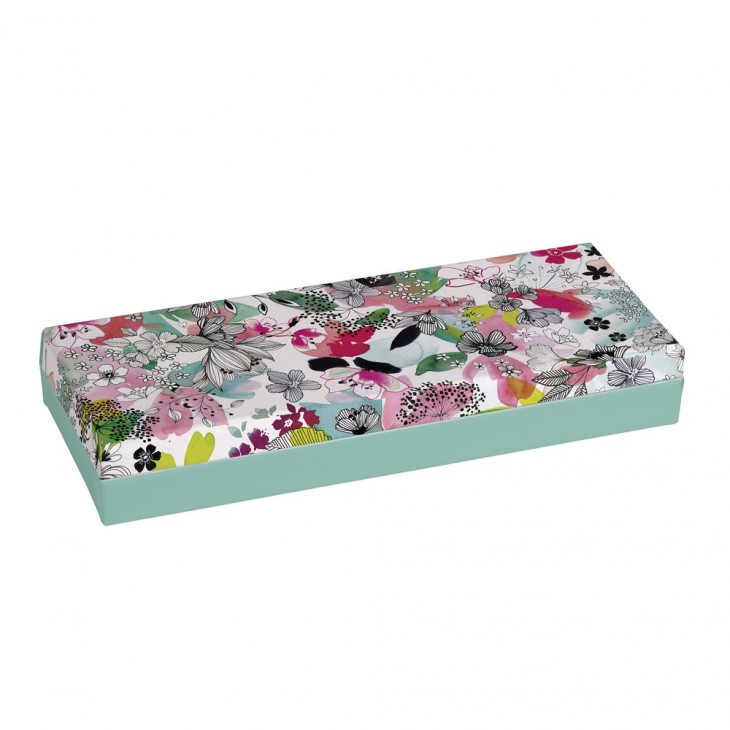Clairefontaine Blooming Pencil Case 21,5x8x3,5cm, 1 Pack of 4.