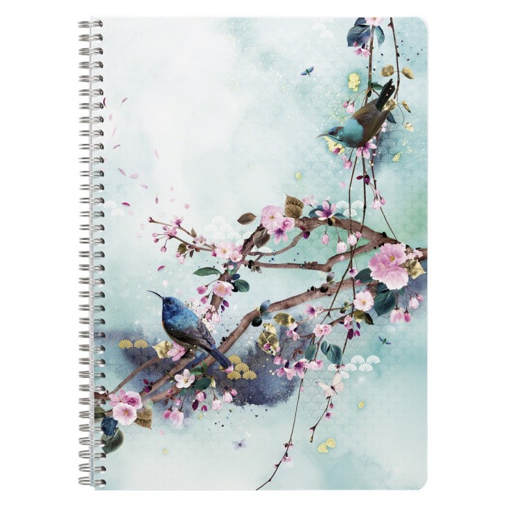 Sakura dream, Cahier reliure intégrale, A4 - 21 x 29,7 cm, 148 pages, ligné et marge, ass.