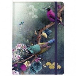 Sakura dream, Carnet rembordé rigide, A6 - 10,5 x 14,8 cm, 160 pages, ligné, simili cuir._1